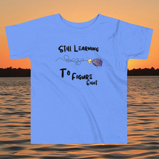 toddler fishing shirt still learning figure eight musky fishing design