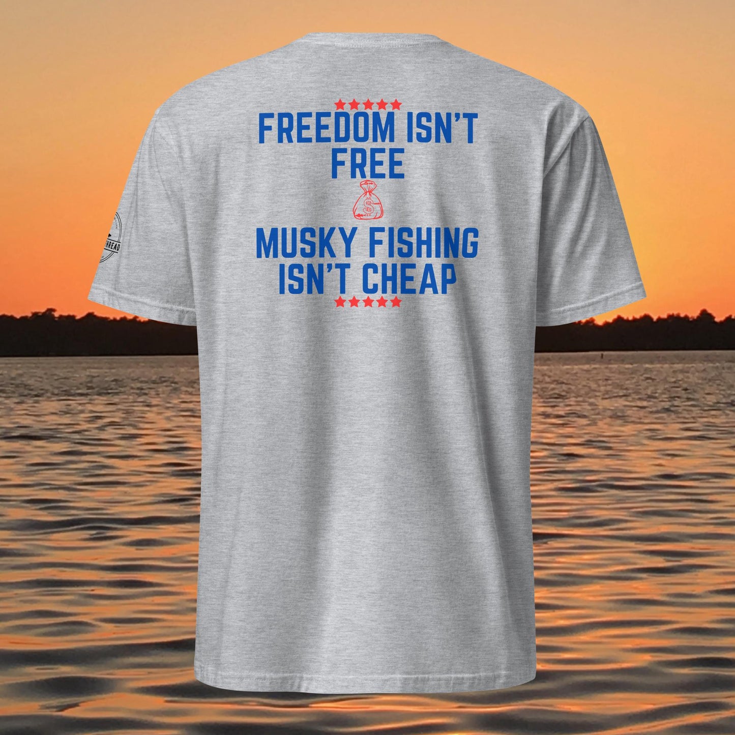 funny muskie fishing shirt musky fishing isnt cheap graphic tee grey