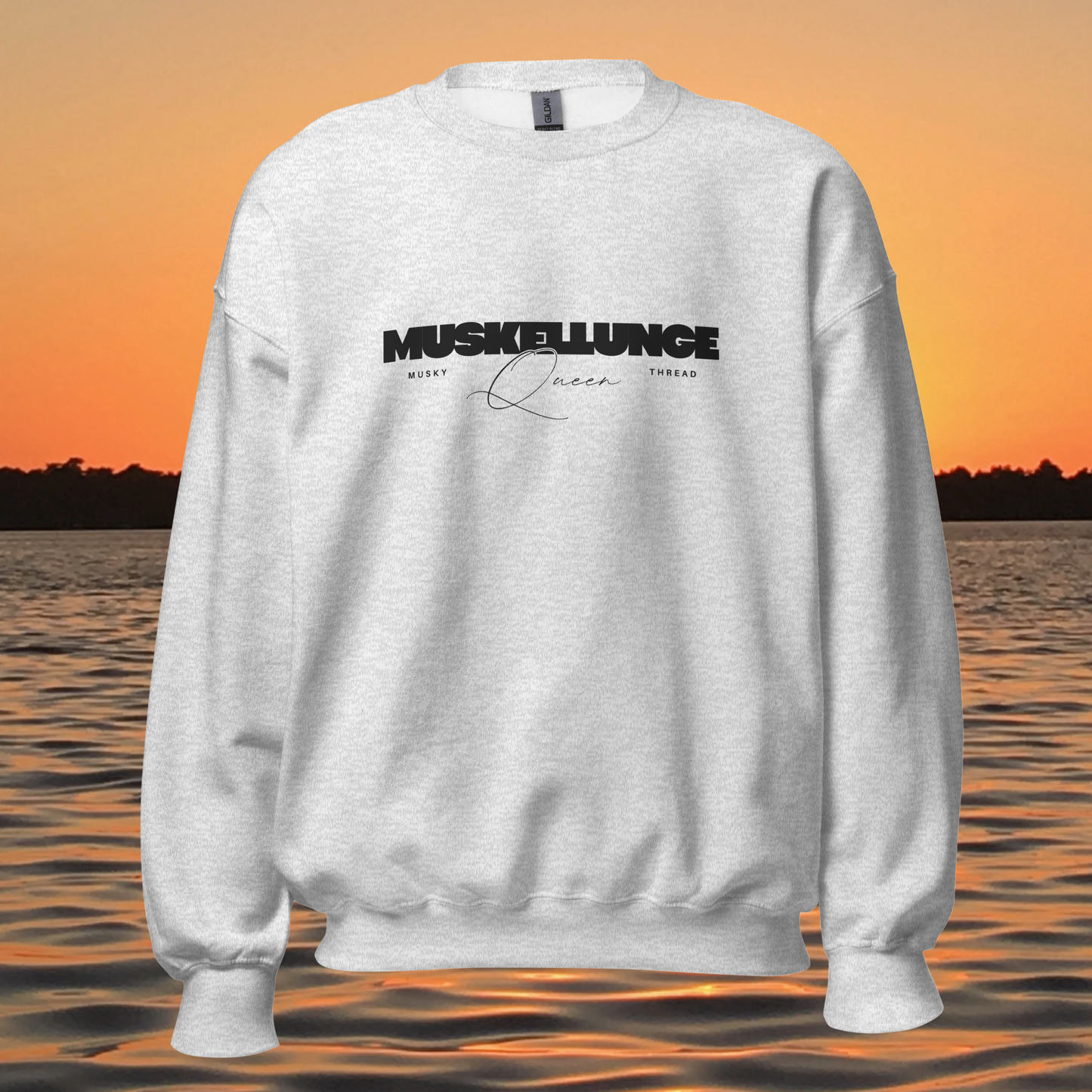 muskellunge queen women’s musky fishing sweatshirt