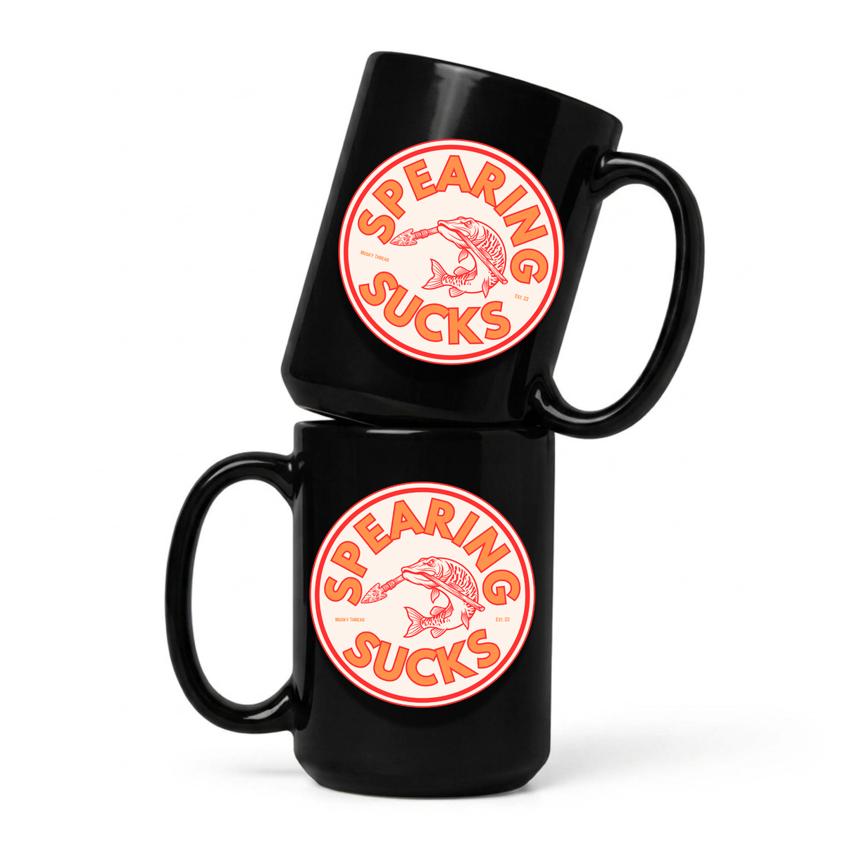 Spearing Sucks Mug | Funny Musky Fishing Coffee Mug