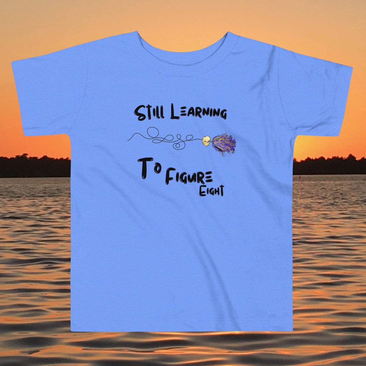 toddler fishing shirt still learning figure eight musky fishing design