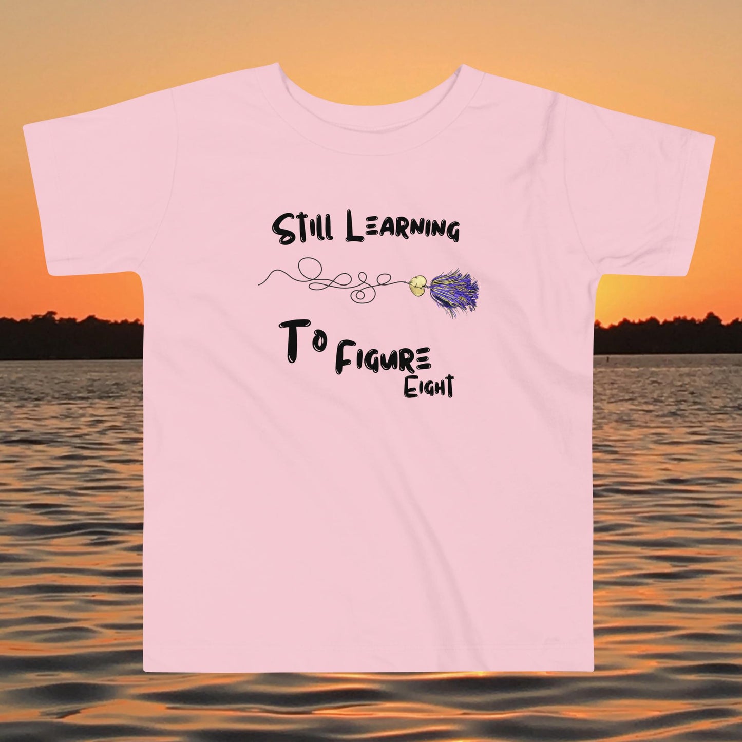 toddler fishing shirt still learning figure eight musky fishing design