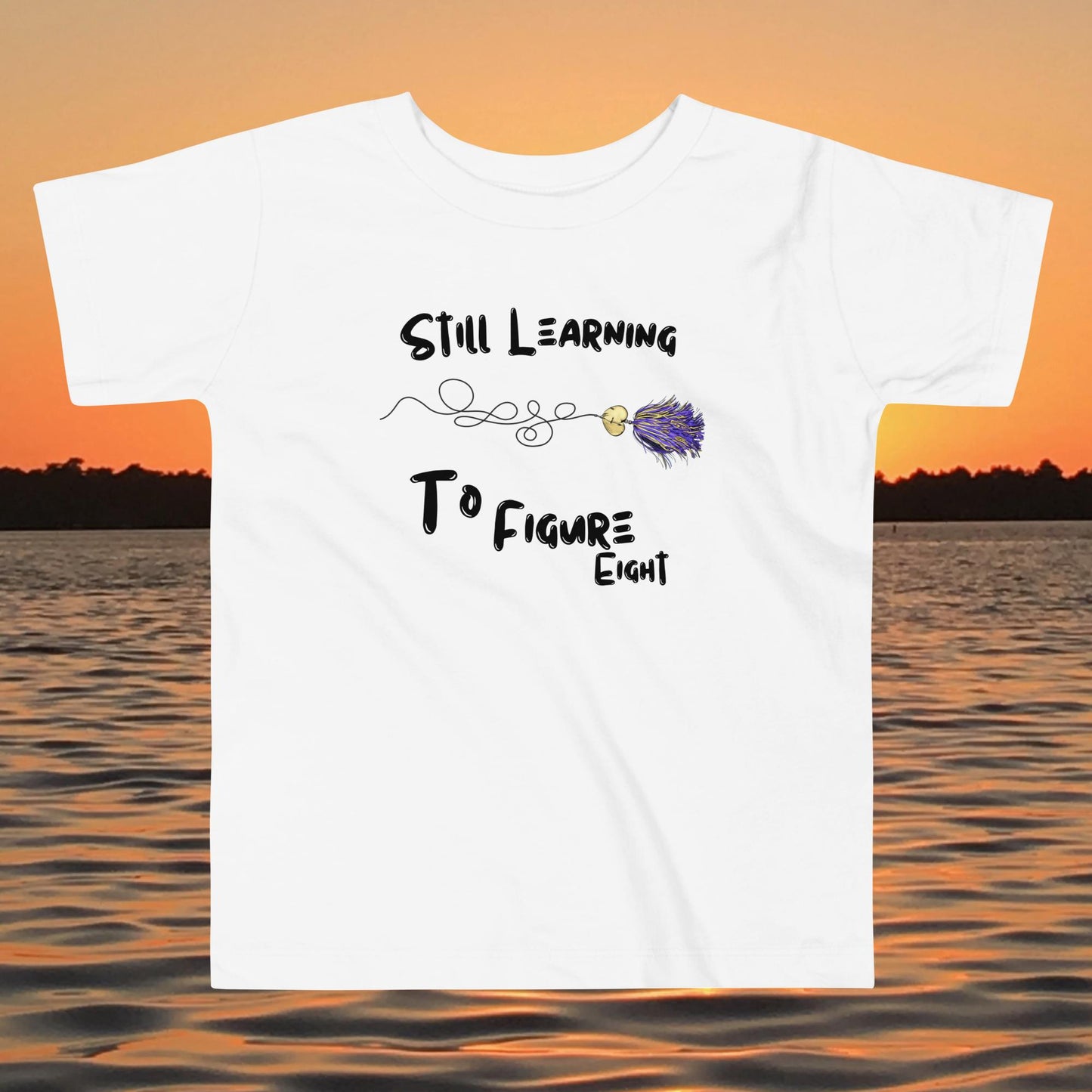 toddler fishing shirt still learning figure eight musky fishing design