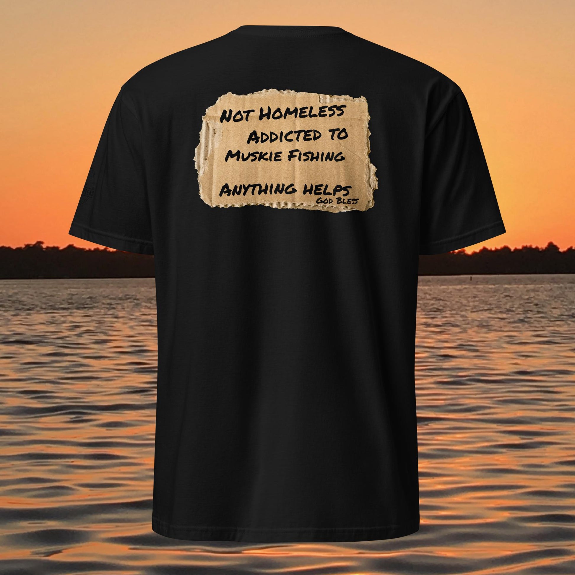 funny muskie fishing shirt addicted to muskie fishing graphic tee black