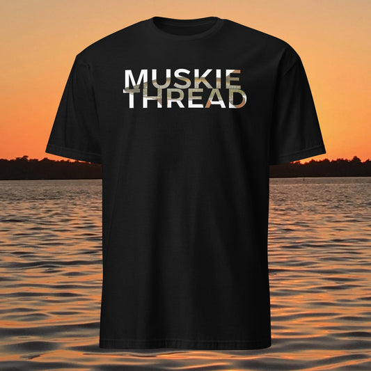 ghosted musky shirt musky thread minimalist muskie fishing t shirt black