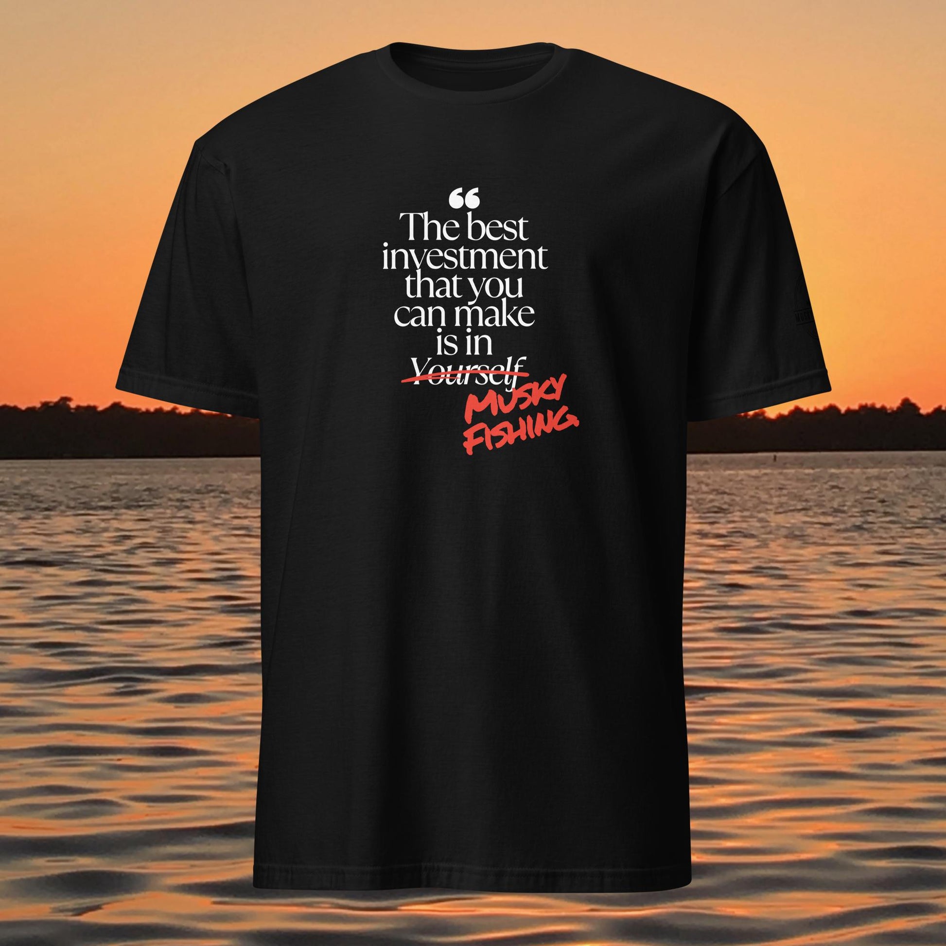 best investment musky fishing t shirt funny musky fishing quote design