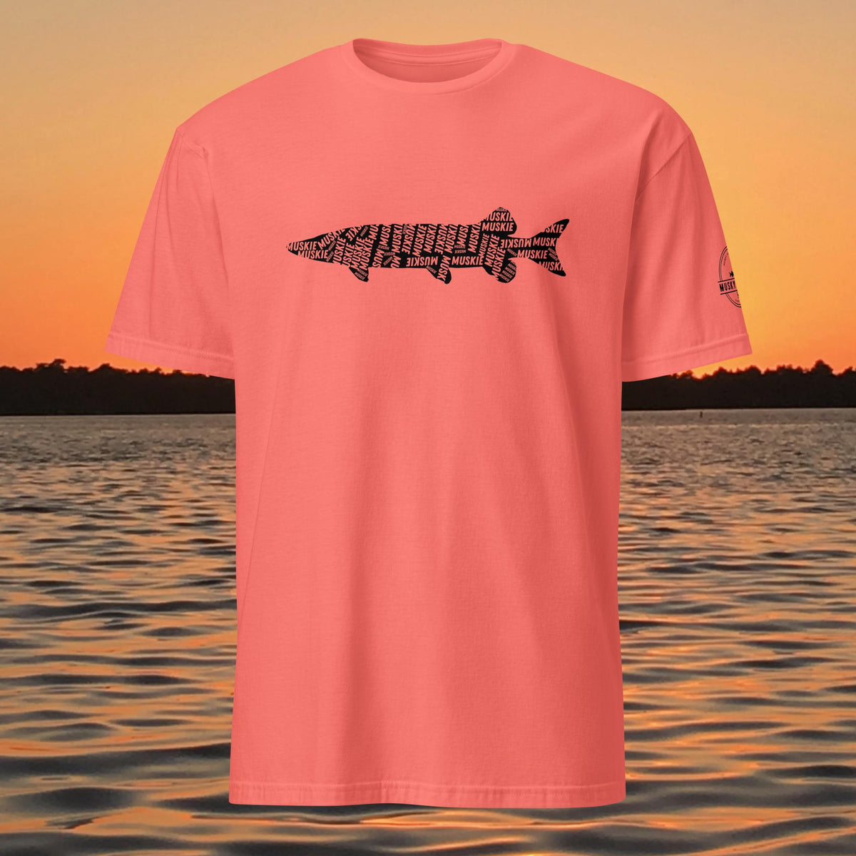 muskies live within musky fishing t shirt muskie silhouette text design