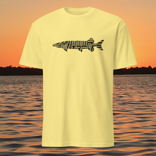 muskies live within musky fishing t shirt muskie silhouette text design