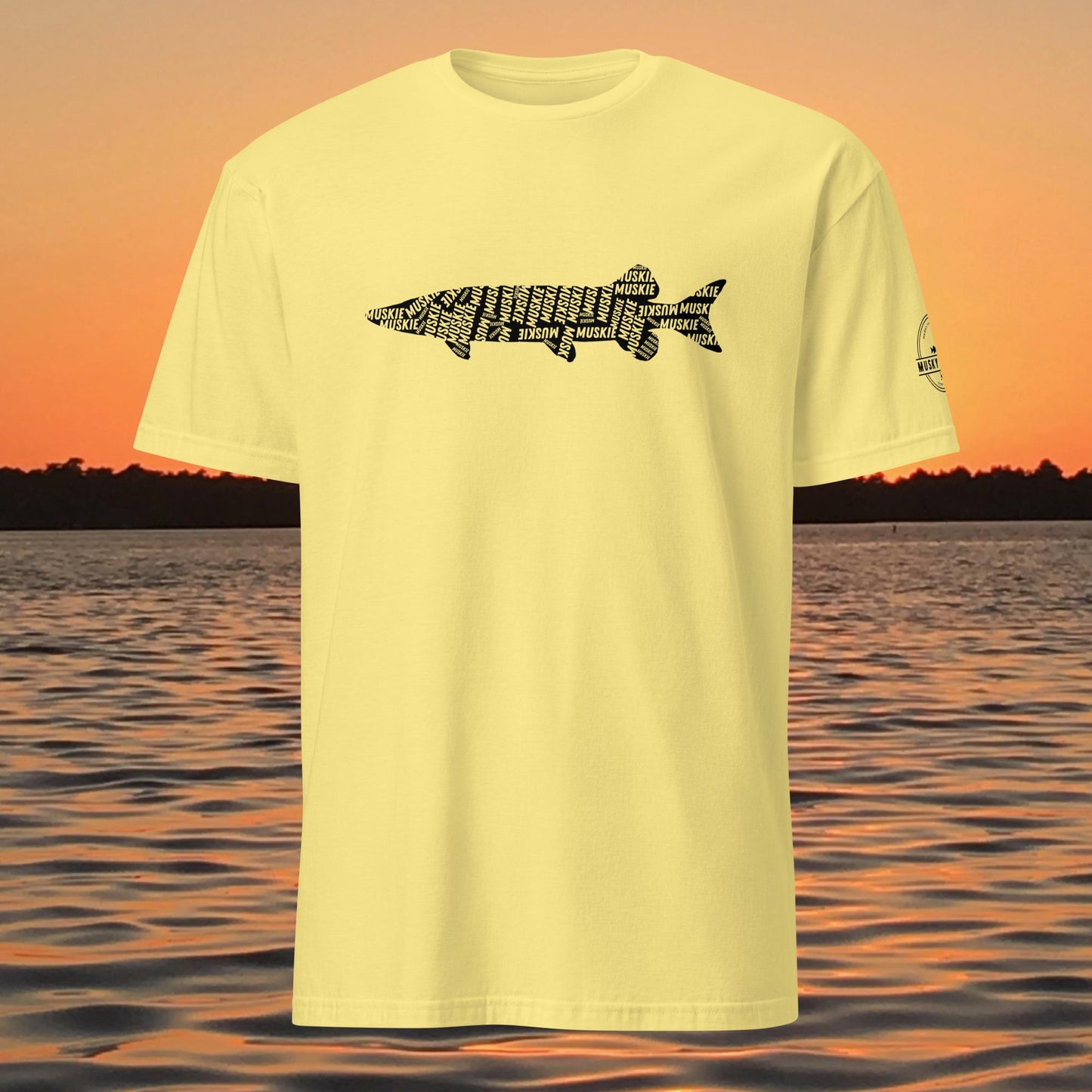 muskies live within musky fishing t shirt muskie silhouette text design