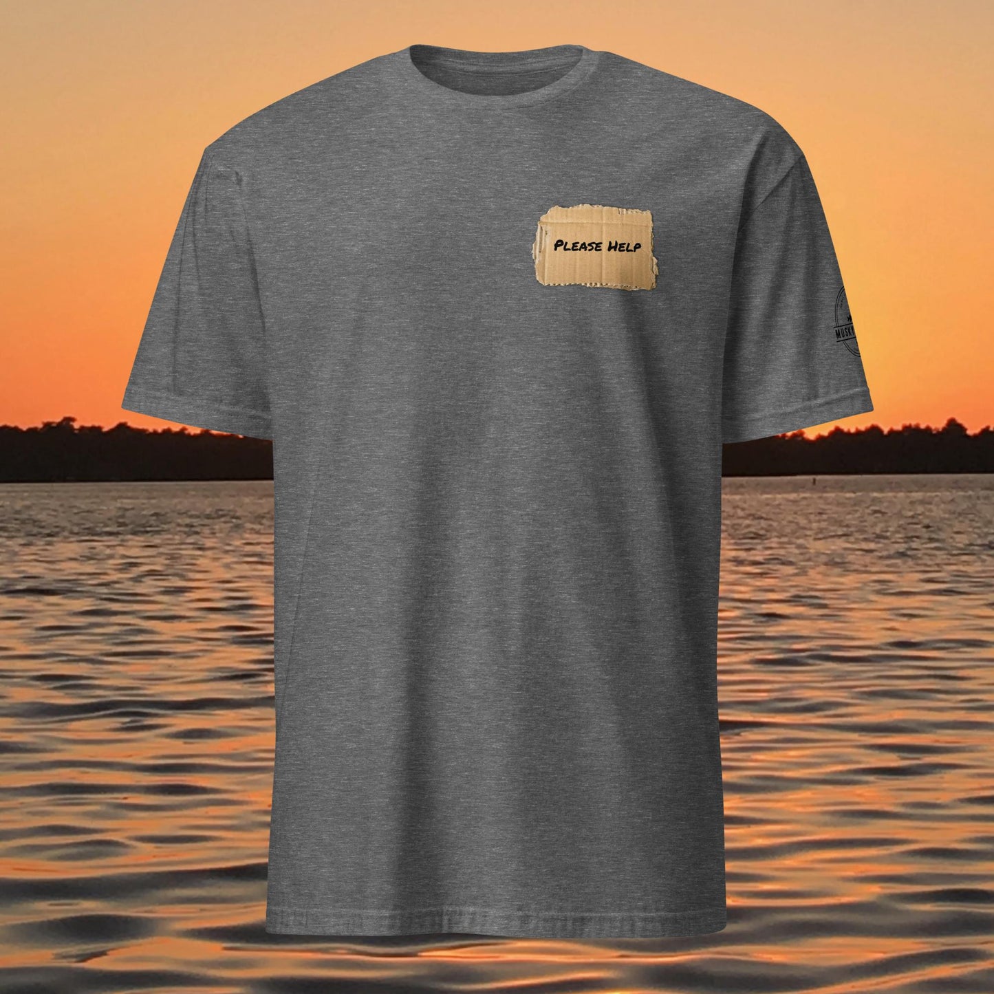 funny muskie fishing shirt addicted to muskie fishing graphic tee dark grey