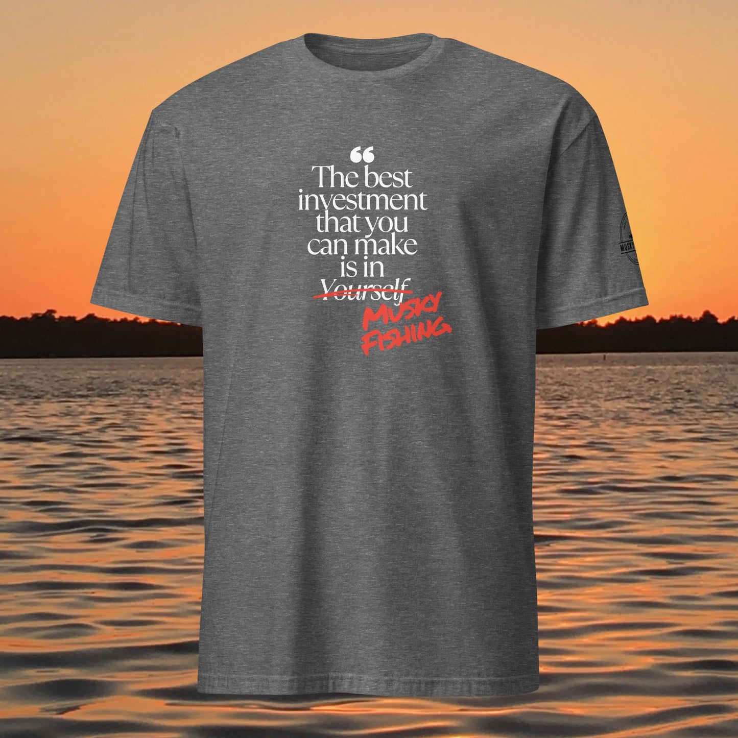 best investment musky fishing t shirt funny musky fishing quote design