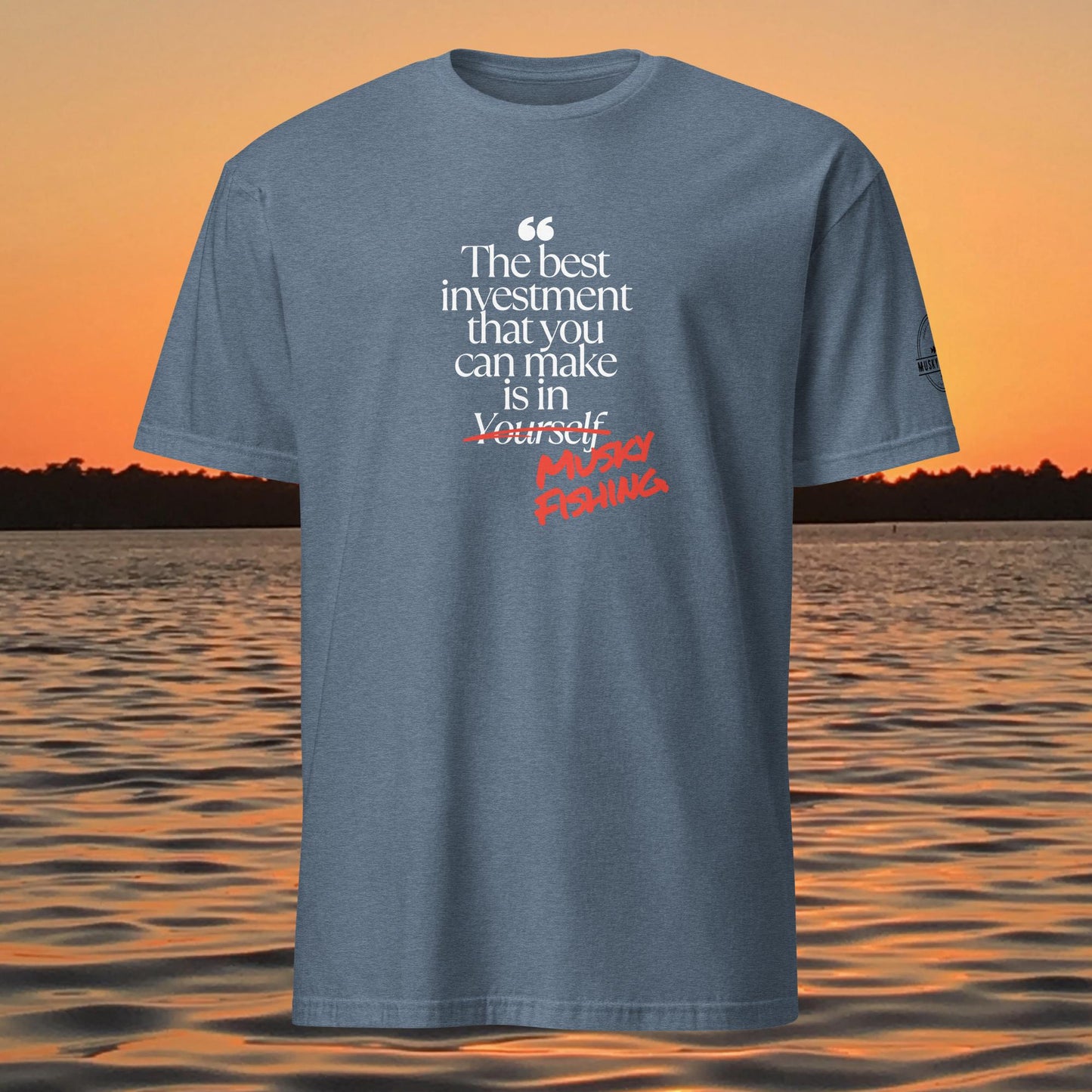 best investment musky fishing t shirt funny musky fishing quote design