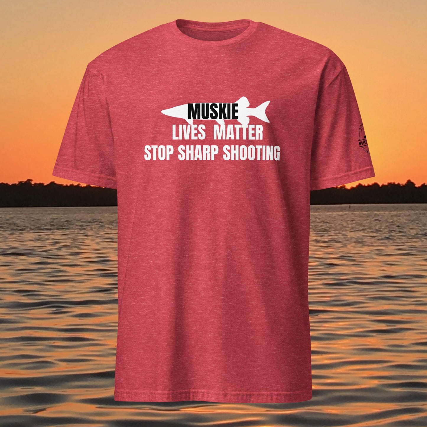 Muskie Lives Matter Stop Sharp Shooting musky fishing t-shirt design