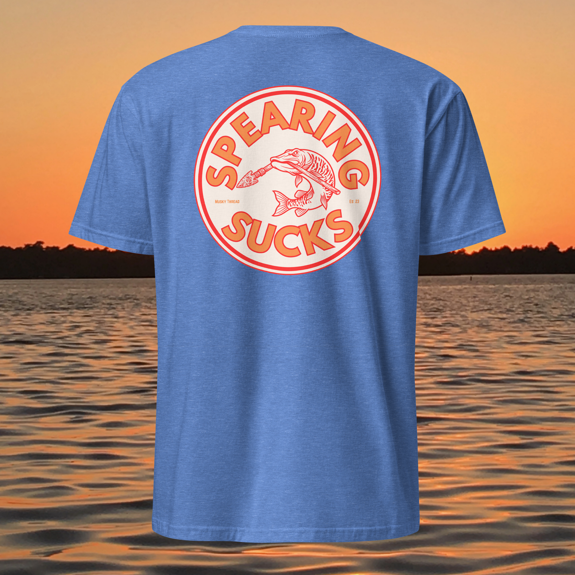 spearing sucks musky fishing shirt muskellunge anti spearing t shirt wisconsin fishing apparel