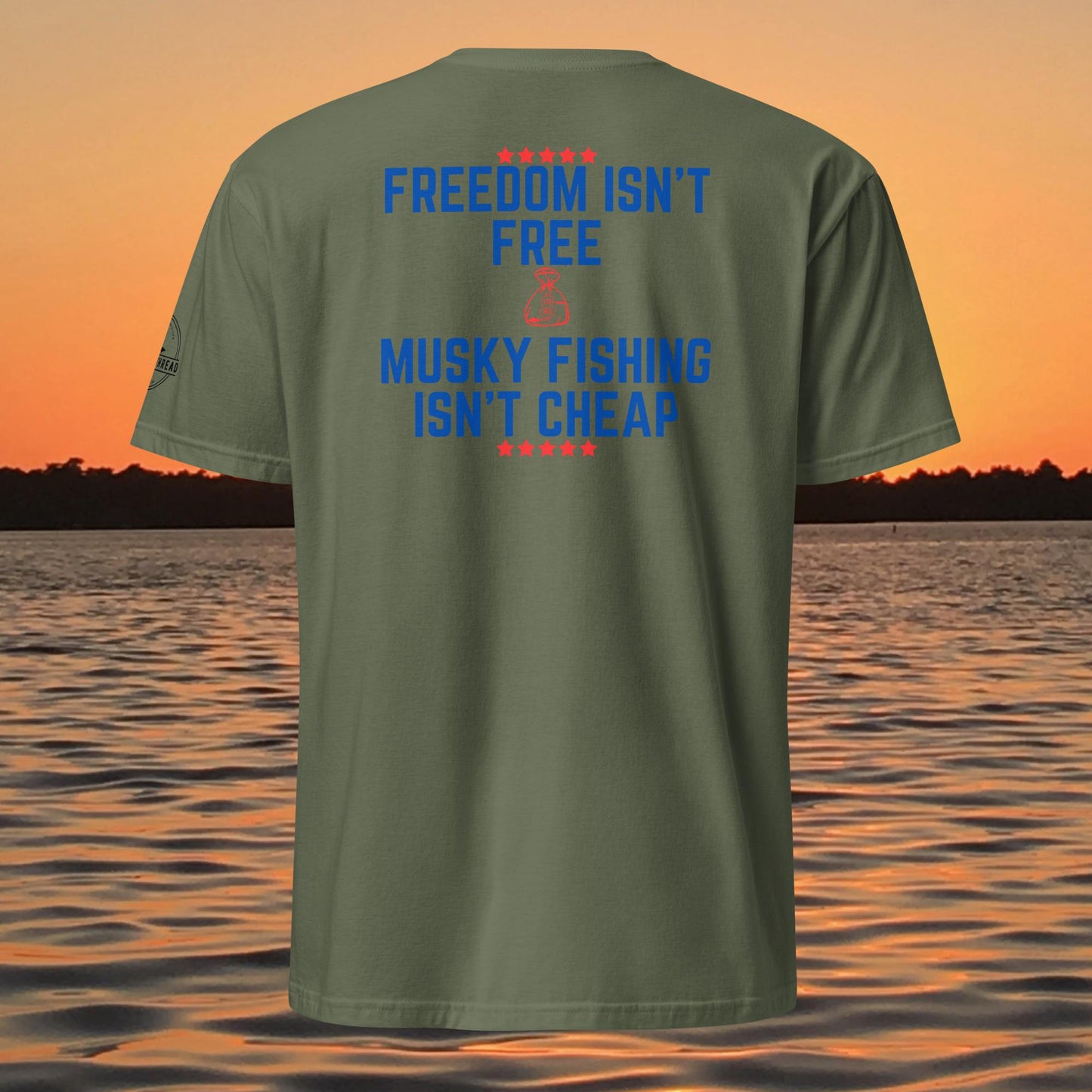 funny muskie fishing shirt musky fishing isnt cheap graphic tee green