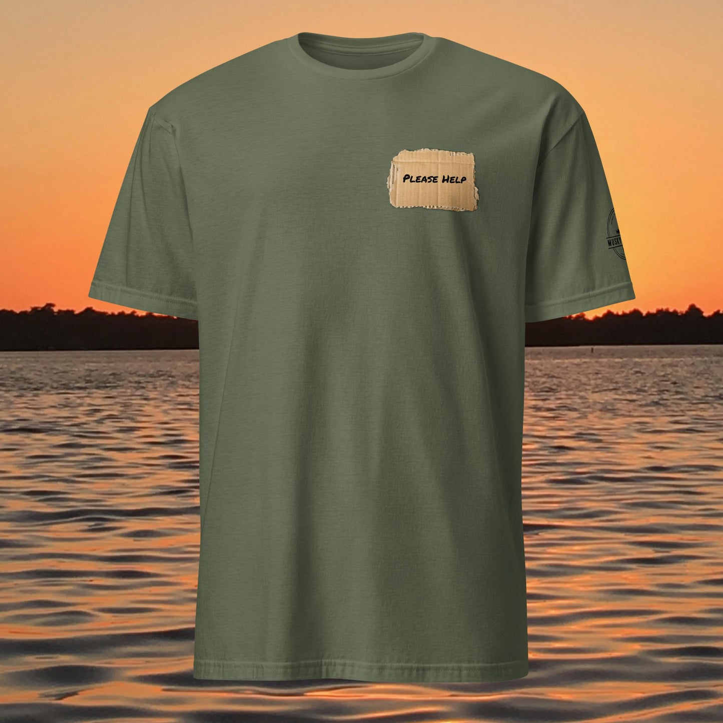 funny muskie fishing shirt addicted to muskie fishing graphic tee green