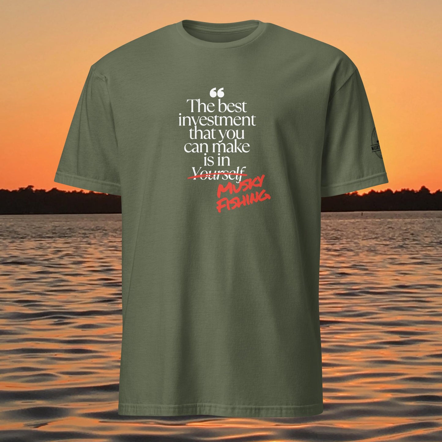 best investment musky fishing t shirt funny musky fishing quote design