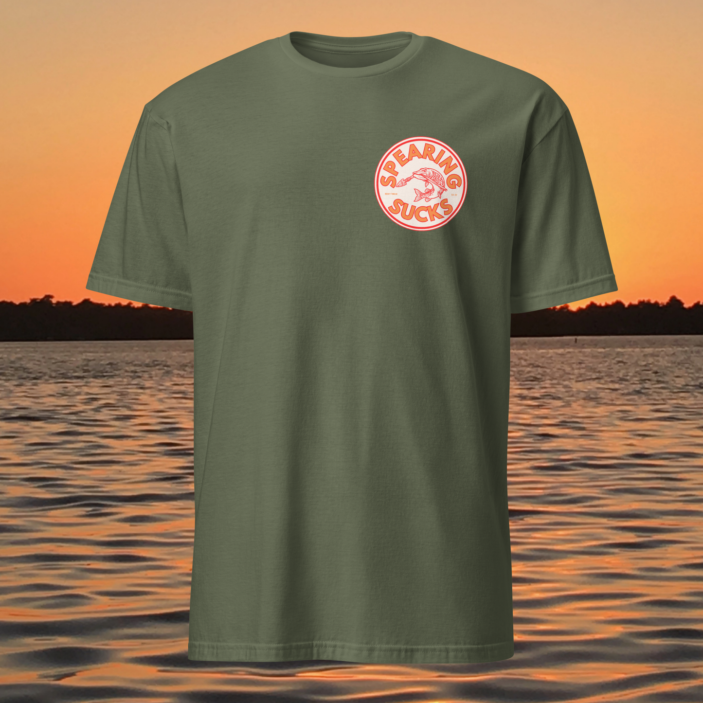 spearing sucks musky fishing shirt muskellunge anti spearing t shirt wisconsin fishing apparel