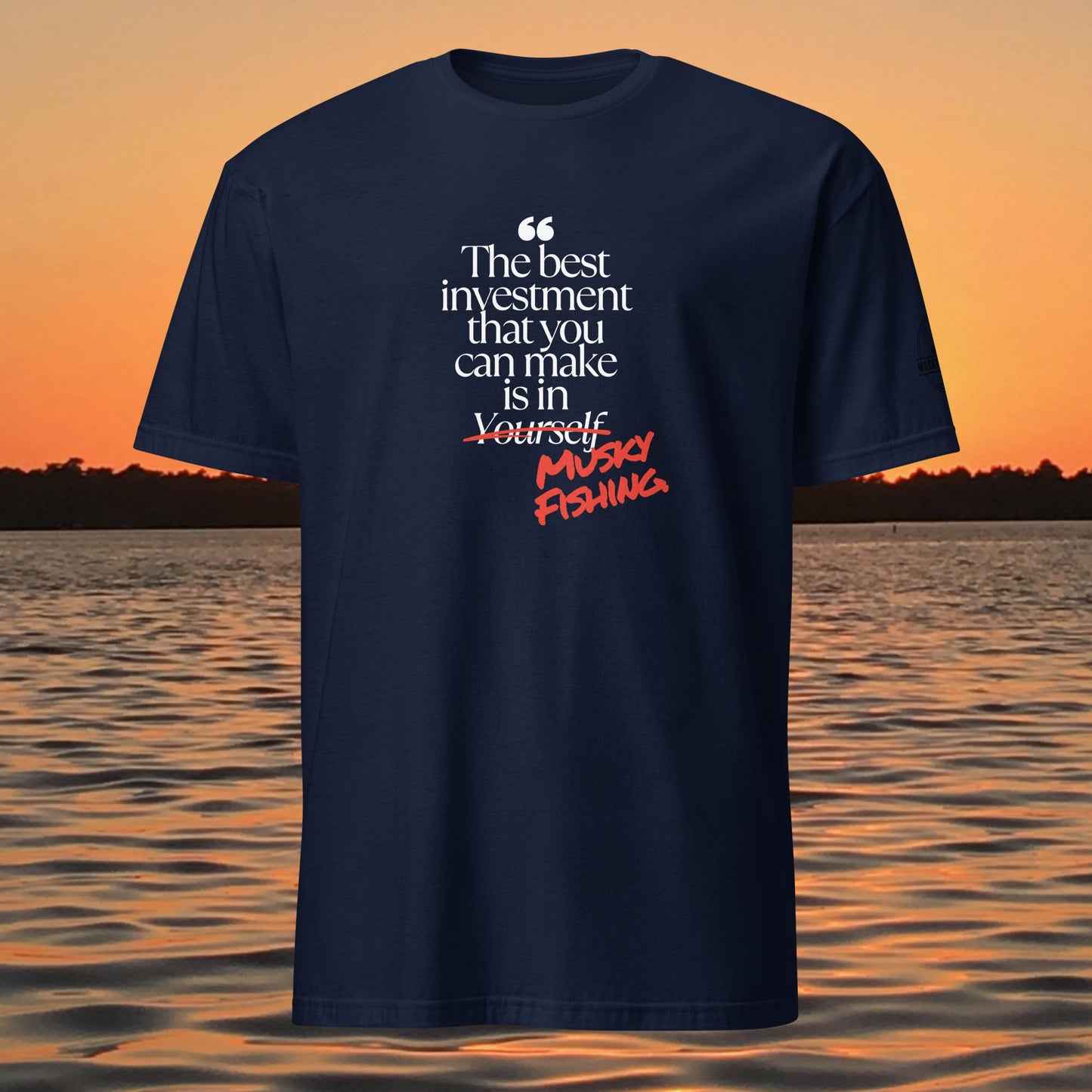 best investment musky fishing t shirt funny musky fishing quote design