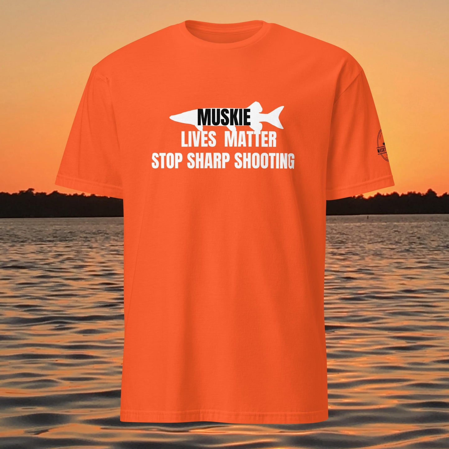Muskie Lives Matter Stop Sharp Shooting musky fishing t-shirt design
