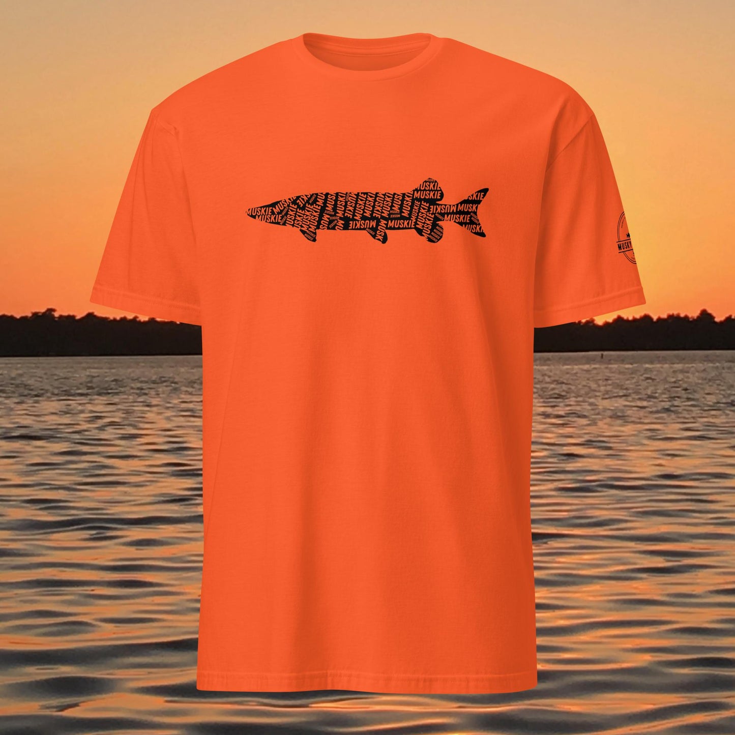 muskies live within musky fishing t shirt muskie silhouette text design
