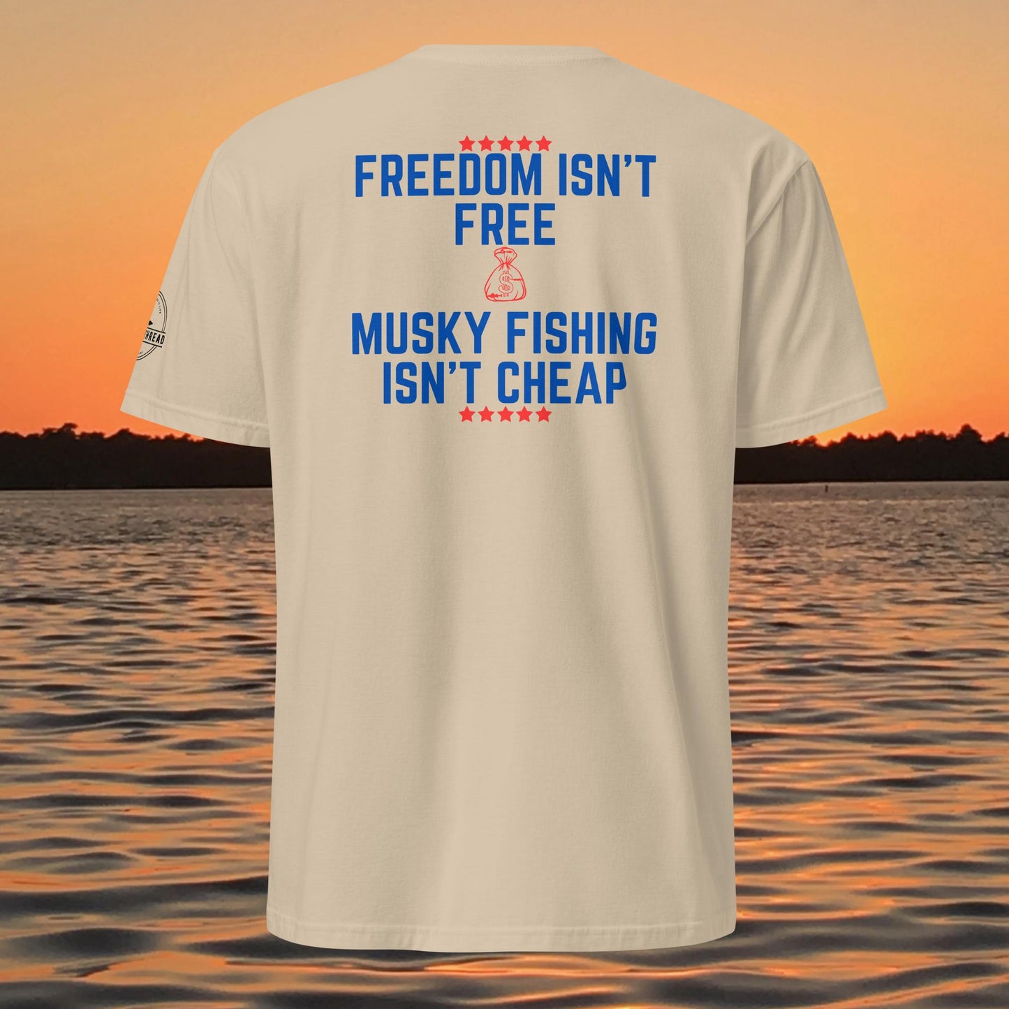 funny muskie fishing shirt musky fishing isnt cheap graphic tee tan