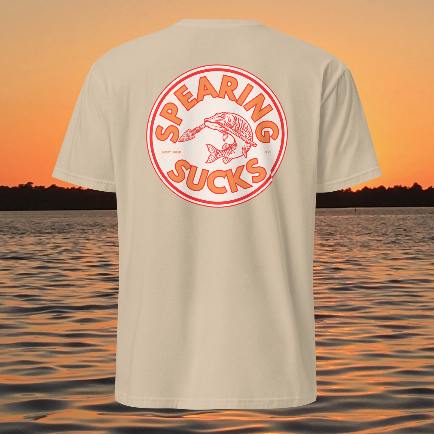 spearing sucks musky fishing shirt muskellunge anti spearing t shirt wisconsin fishing apparel