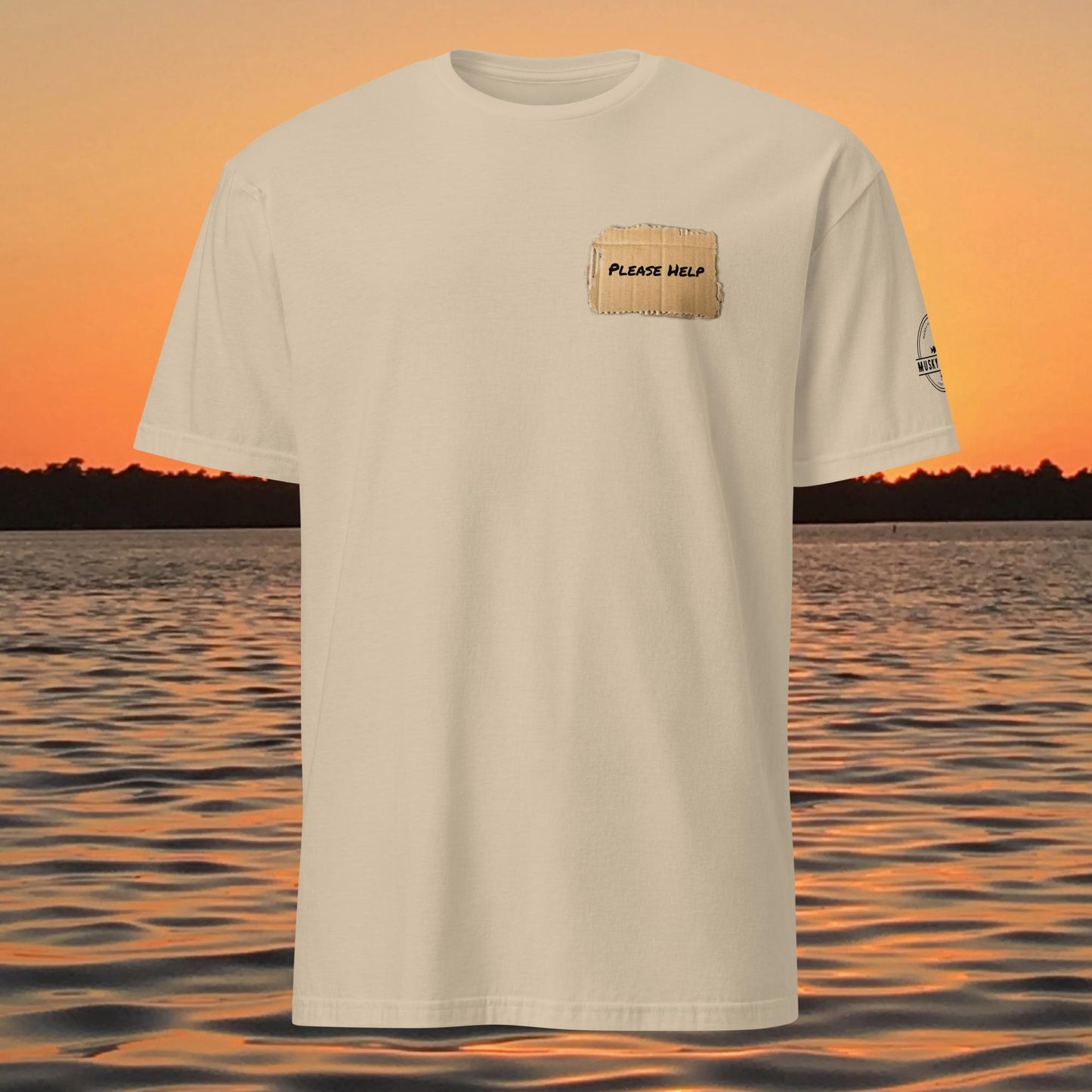 funny muskie fishing shirt addicted to muskie fishing graphic tee tan