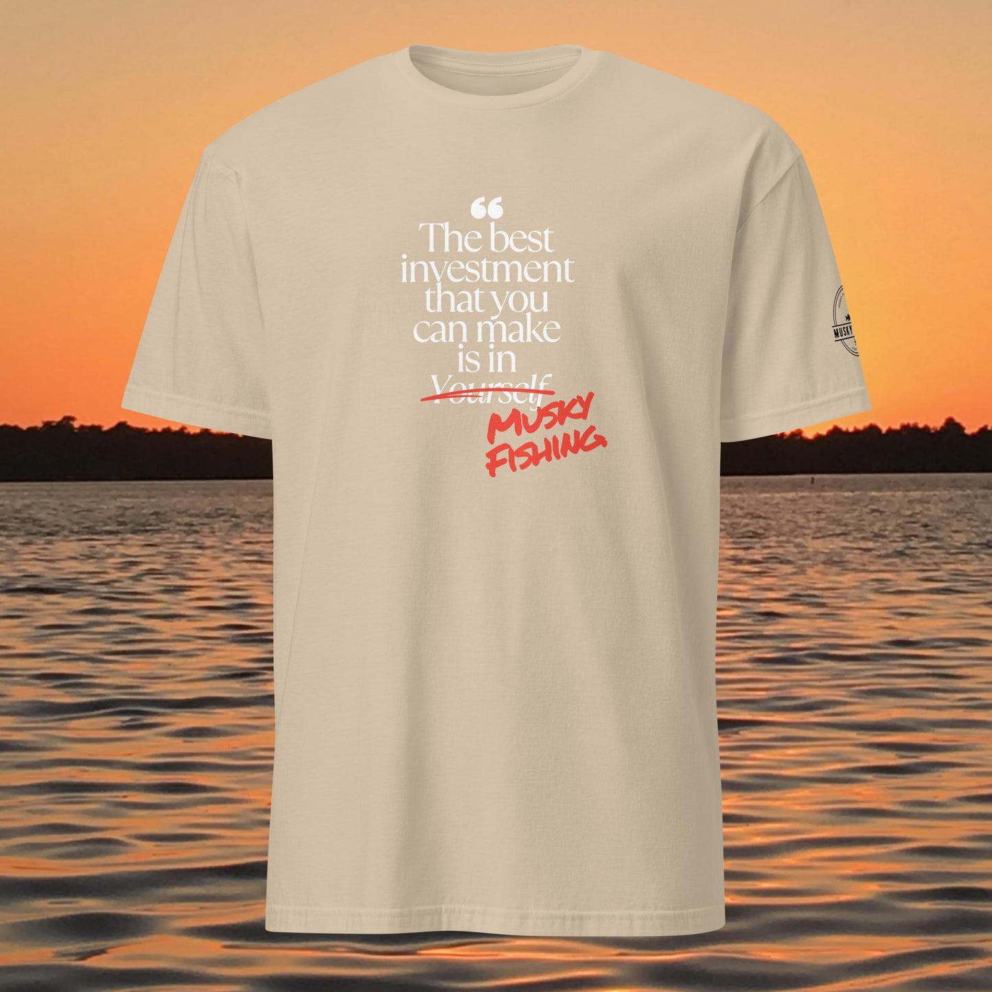 best investment musky fishing t shirt funny musky fishing quote design