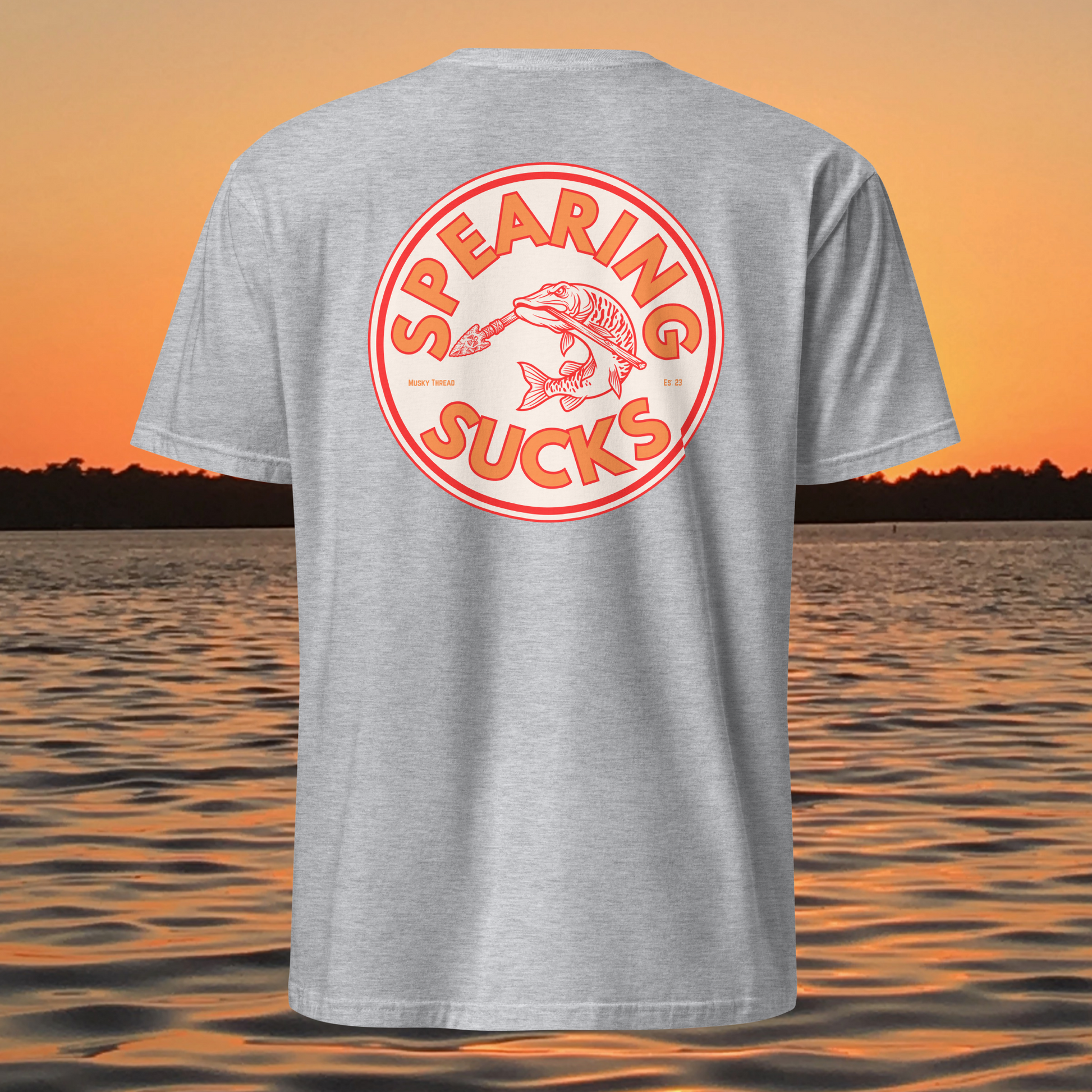 spearing sucks musky fishing shirt muskellunge anti spearing t shirt wisconsin fishing apparel