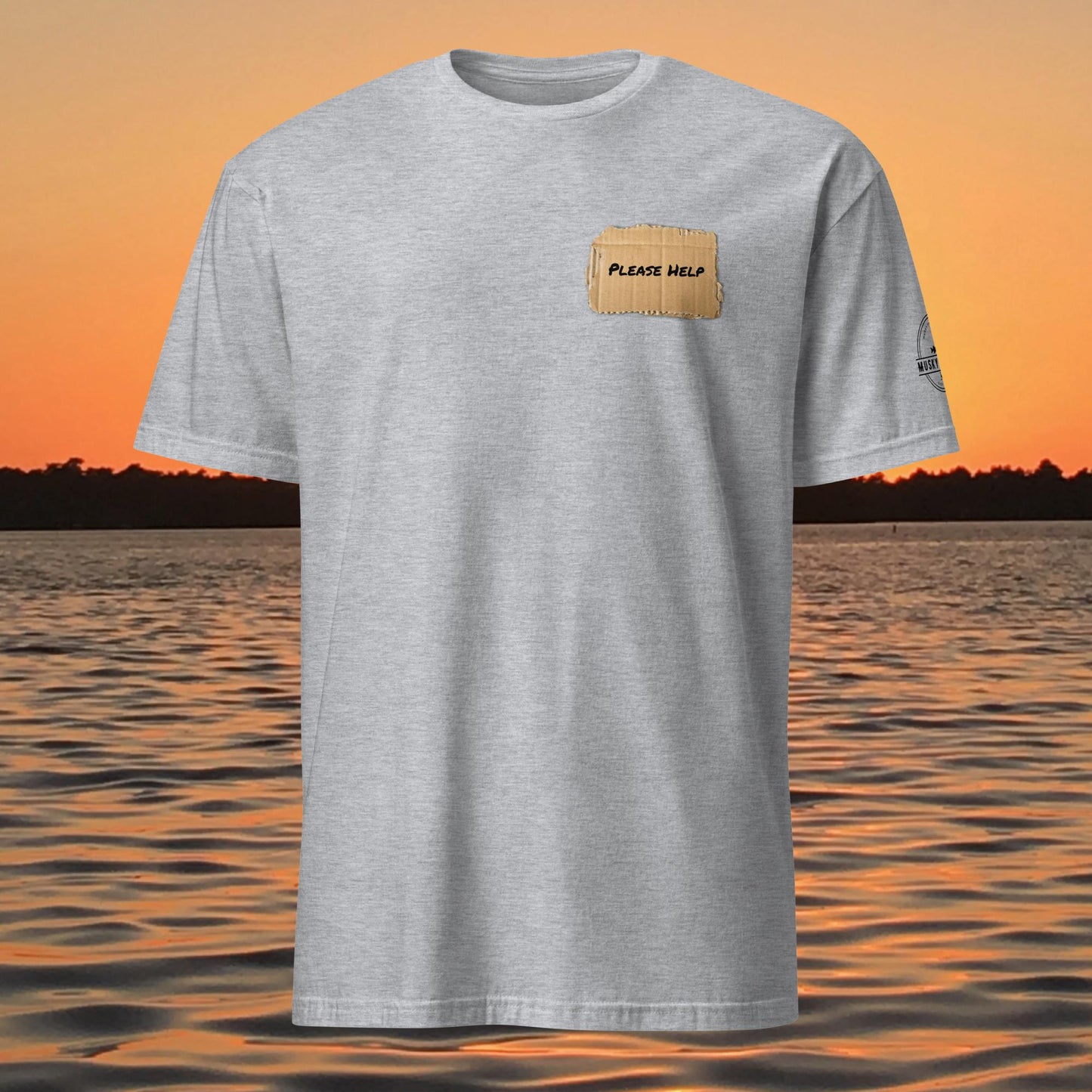 funny muskie fishing shirt addicted to muskie fishing graphic tee grey