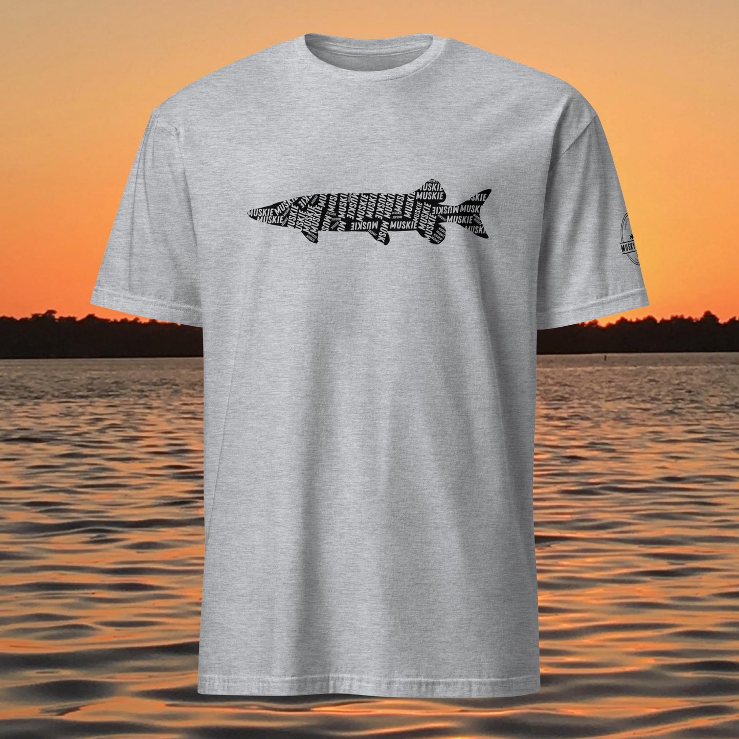 muskies live within musky fishing t shirt muskie silhouette text design