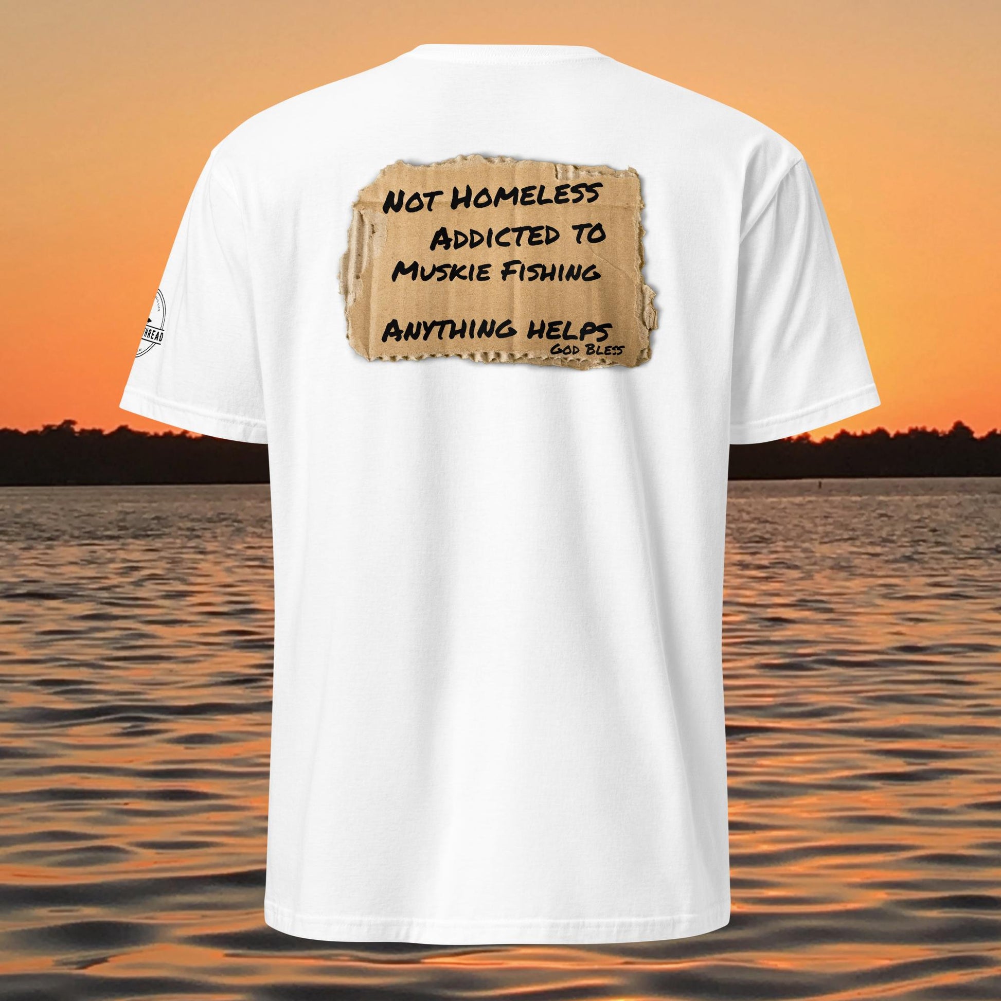 funny muskie fishing shirt addicted to muskie fishing graphic tee white