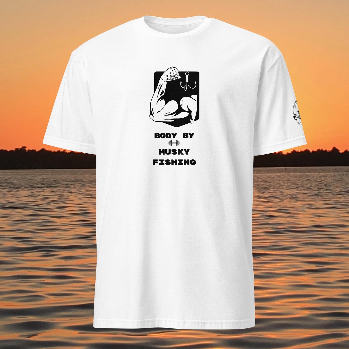 funny muskie fishing shirt body by musky fishing graphic tee white