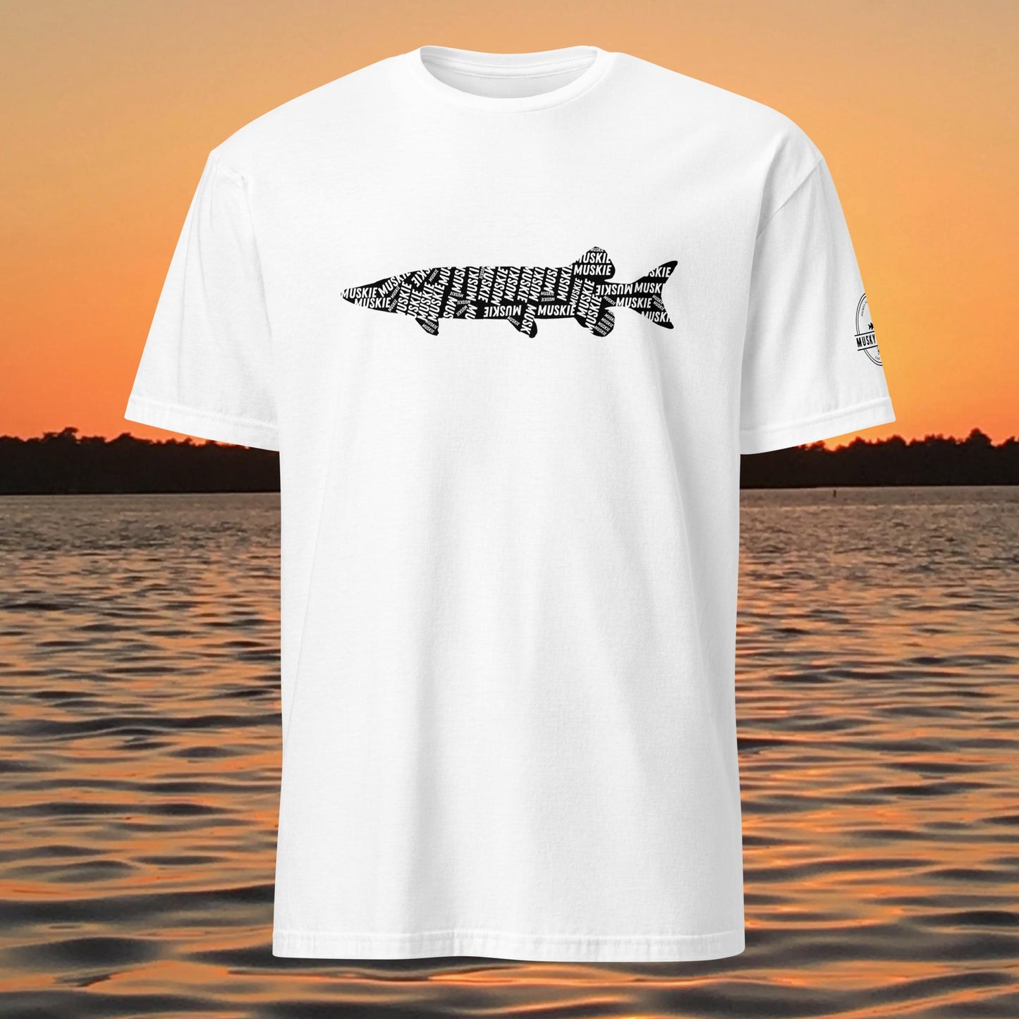 muskies live within musky fishing t shirt muskie silhouette text design