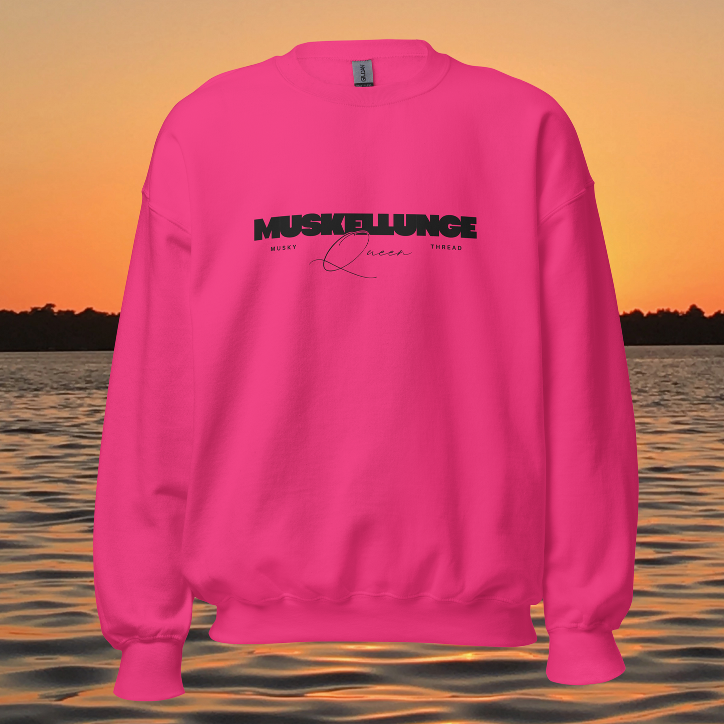 muskellunge queen women’s musky fishing sweatshirt
