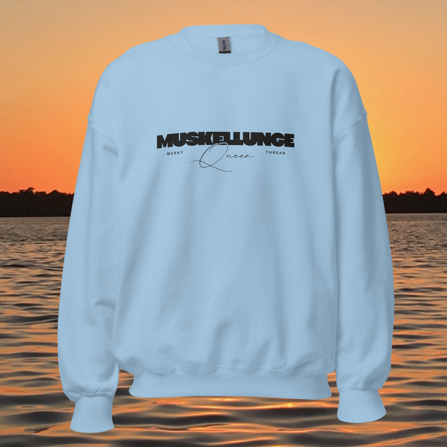 muskellunge queen women’s musky fishing sweatshirt