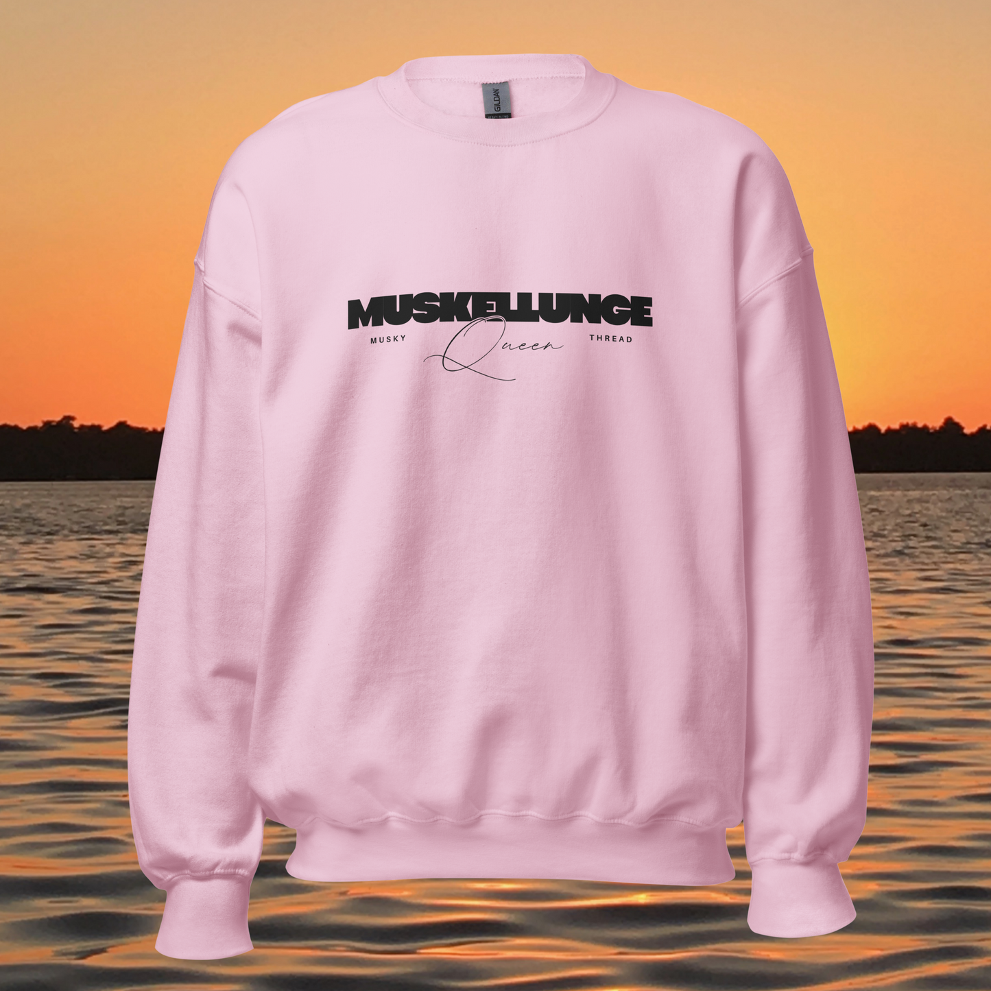muskellunge queen women’s musky fishing sweatshirt