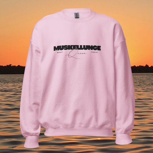 muskellunge queen women’s musky fishing sweatshirt