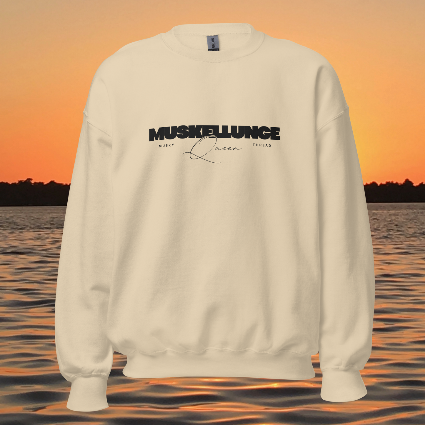 muskellunge queen women’s musky fishing sweatshirt