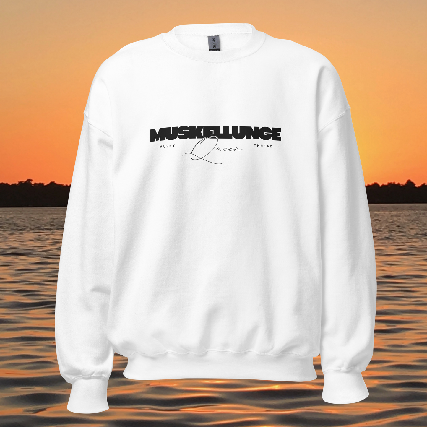 muskellunge queen women’s musky fishing sweatshirt