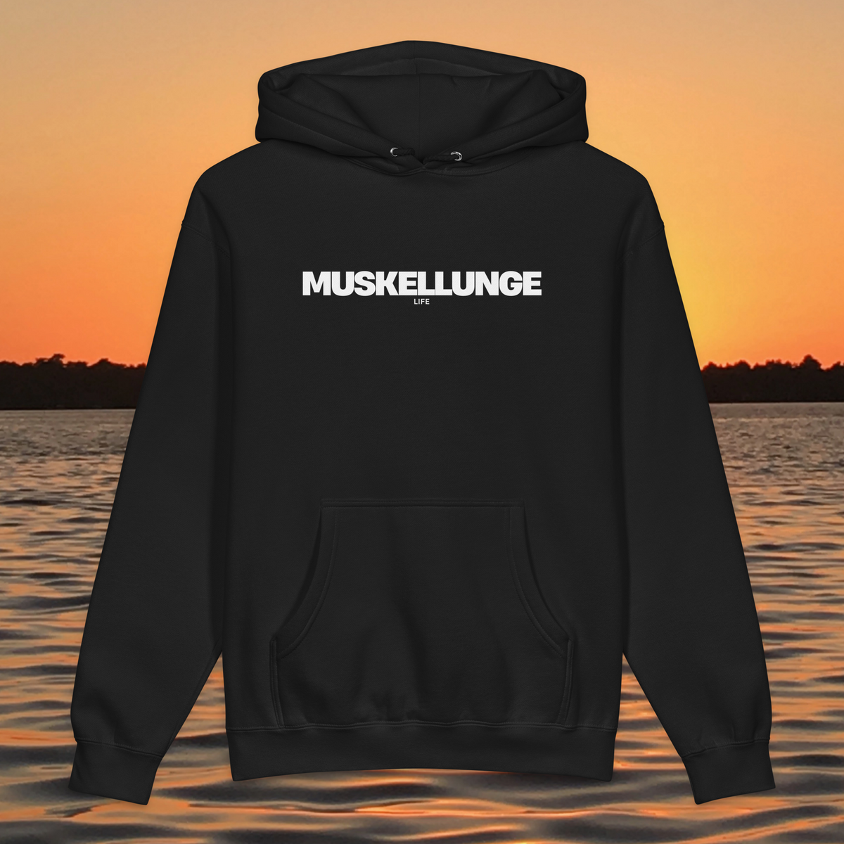 Muskellunge Life hoodie musky fishing apparel minimalist design
