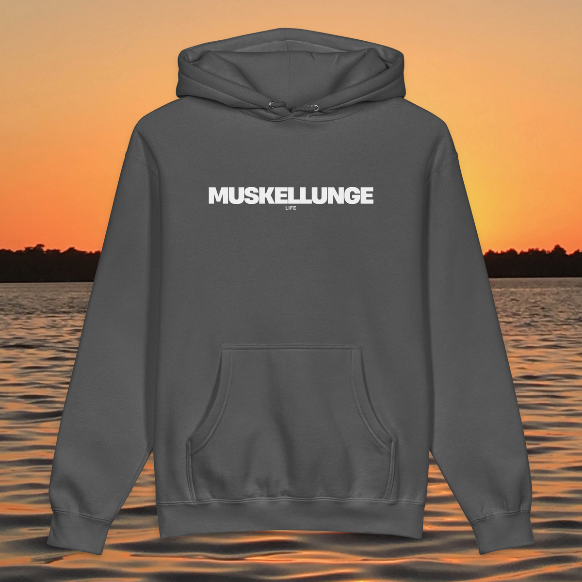 Muskellunge Life hoodie musky fishing apparel minimalist design
