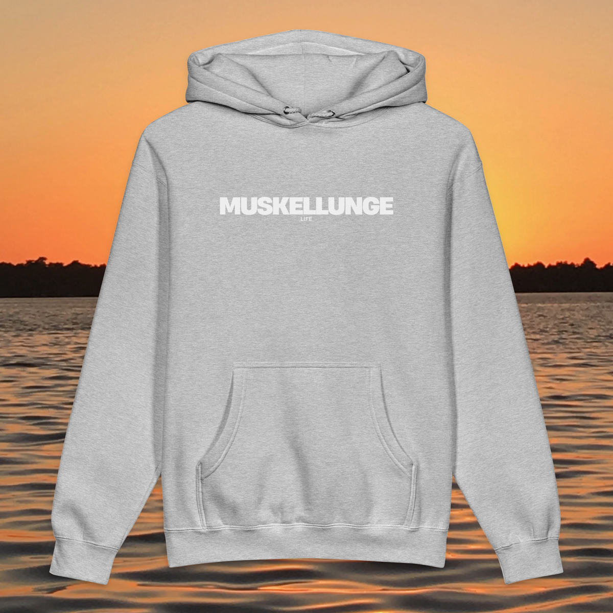 Muskellunge Life hoodie musky fishing apparel minimalist design
