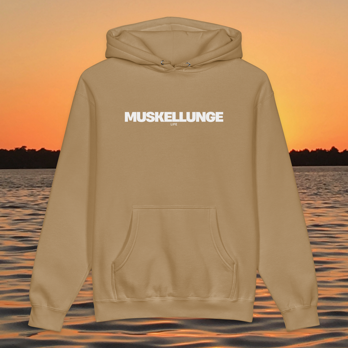Muskellunge Life hoodie musky fishing apparel minimalist design
