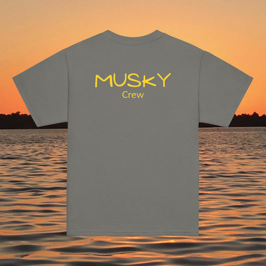 youth musky crew t shirt kids fishing apparel musky fishing design