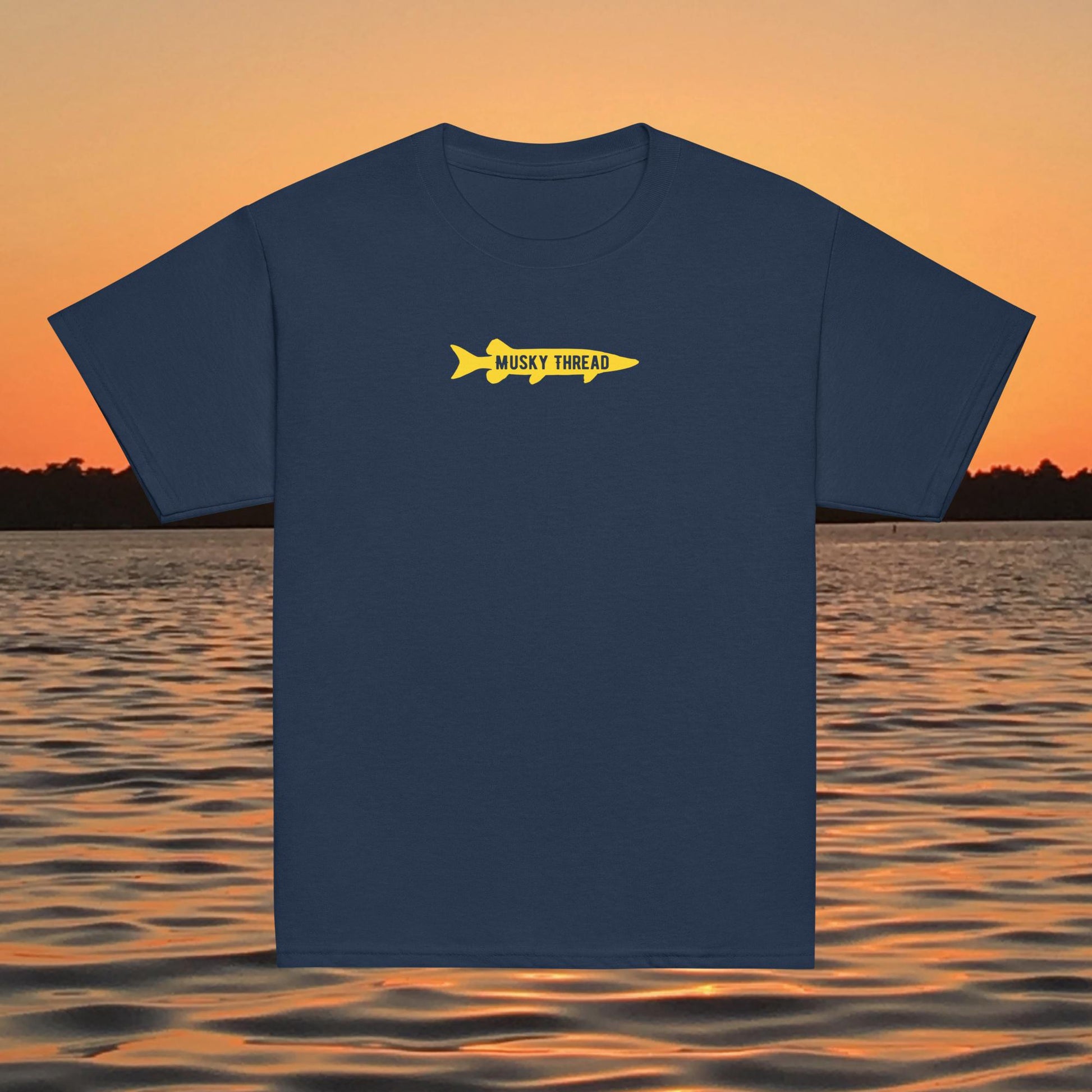 youth musky crew t shirt kids fishing apparel musky fishing design