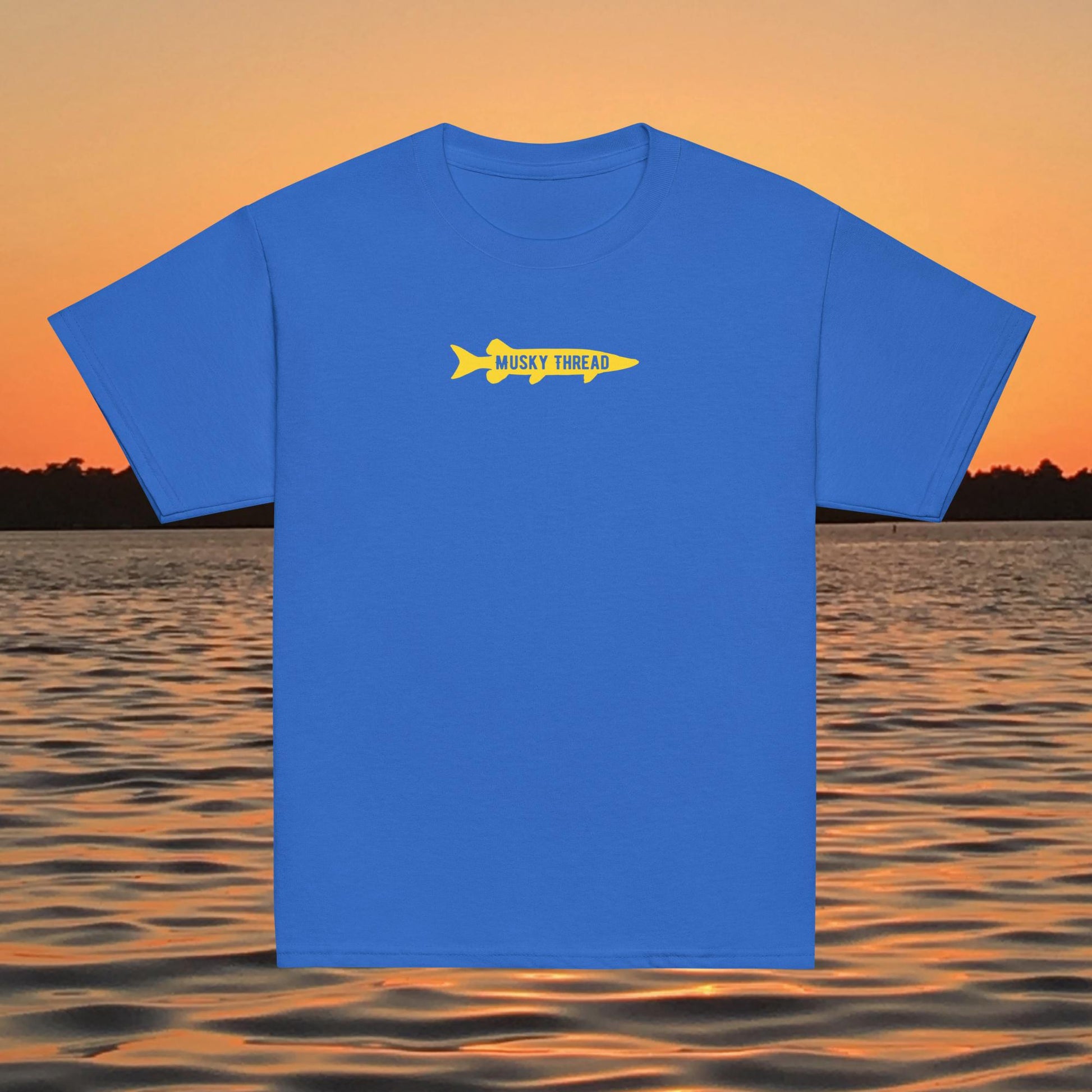 youth musky crew t shirt kids fishing apparel musky fishing design